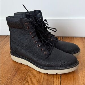 Timberland Kenniston Black Textured Boots 8.5